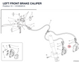 LEFT FRONT BRAKE CALIPER 61040401A diagram position