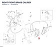 RIGHT FRONT BRAKE CALIPER 61040491A diagram position