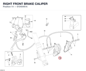 RIGHT FRONT BRAKE CALIPER 61040491A diagram position