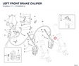 LEFT FRONT BRAKE CALIPER 61040541A diagram position