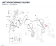 LEFT FRONT BRAKE CALIPER 61040841A diagram position