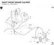 RIGHT FRONT BRAKE CALIPER 61041281A diagram position