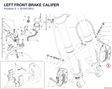 LEFT FRONT BRAKE CALIPER 61041291C diagram position