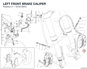 LEFT FRONT BRAKE CALIPER 61041291C diagram position