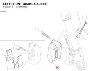 LEFT FRONT BRAKE CALIPER 61041292C diagram position