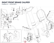 RIGHT FRONT BRAKE CALIPER 61041301C diagram position