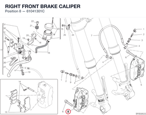 RIGHT FRONT BRAKE CALIPER 61041301C diagram position