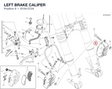 LEFT BRAKE CALIPER 61041372A diagram position