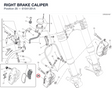 RIGHT BRAKE CALIPER 61041381A diagram position