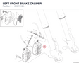 LEFT FRONT BRAKE CALIPER 61041512A diagram position