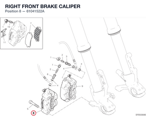 RIGHT FRONT BRAKE CALIPER 61041522A diagram position