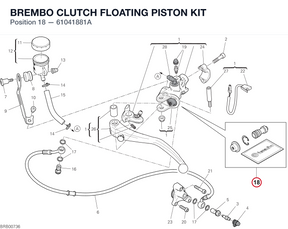 BREMBO CLUTCH FLOATING PISTON KIT 61041881A diagram position