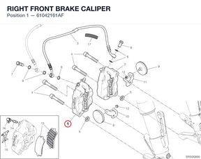 RIGHT FRONT BRAKE CALIPER 61042161AF diagram position