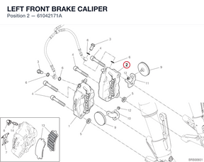LEFT FRONT BRAKE CALIPER 61042171A diagram position