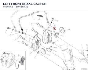 LEFT FRONT BRAKE CALIPER 61042171AB diagram position