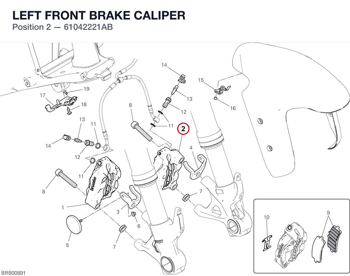 LEFT FRONT BRAKE CALIPER