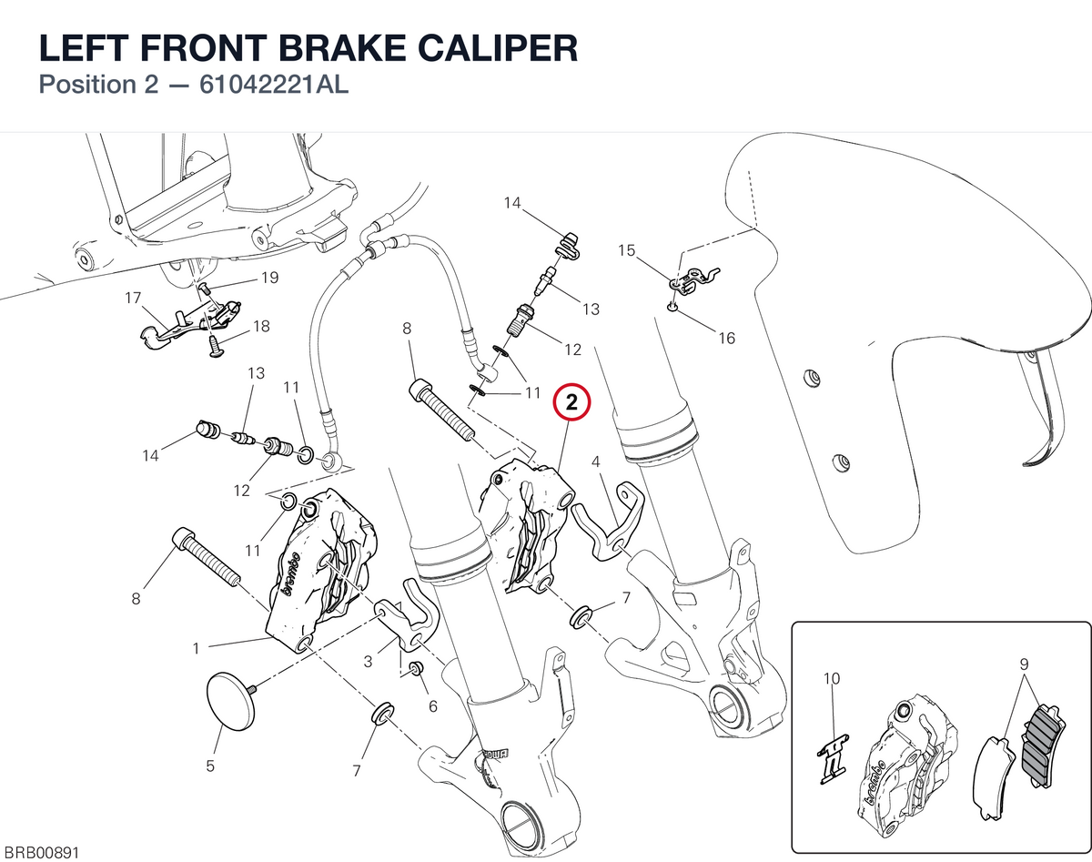 LEFT FRONT BRAKE CALIPER