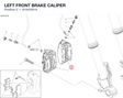 LEFT FRONT BRAKE CALIPER 61042401A diagram position