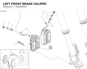 LEFT FRONT BRAKE CALIPER 61042401A diagram position