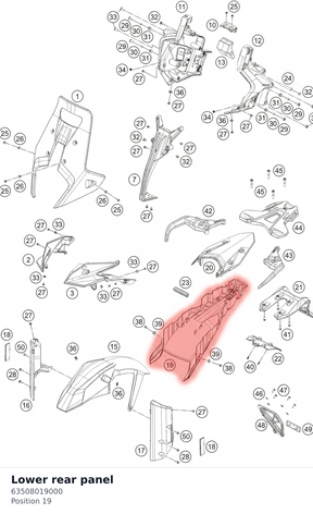 Diagram preview: Lower rear panel (63508019000)
