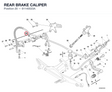 REAR BRAKE CALIPER 61140023A diagram position
