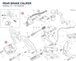 REAR BRAKE CALIPER 61140412A diagram position