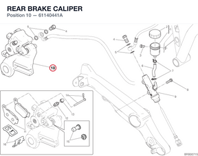 REAR BRAKE CALIPER 61140441A diagram position