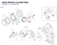 REAR BRAKE CALIPER RED 61140471AT diagram position