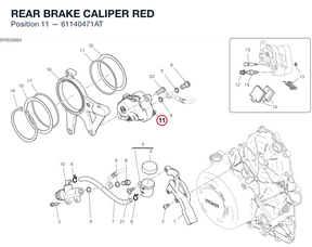 REAR BRAKE CALIPER RED 61140471AT diagram position