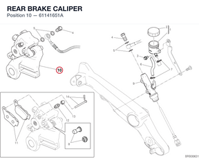 REAR BRAKE CALIPER 61141651A diagram position