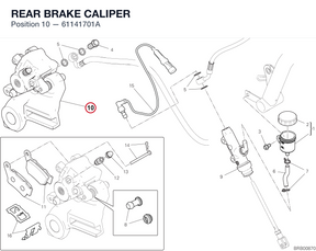 REAR BRAKE CALIPER 61141701A diagram position