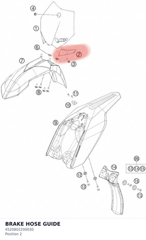 Diagram preview: BRAKE HOSE GUIDE (4520802200030)
