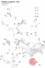 Diagram preview: Rubber support, CCU (79114086050)
