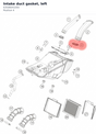 Diagram preview: Intake duct gasket, left (63506041050)