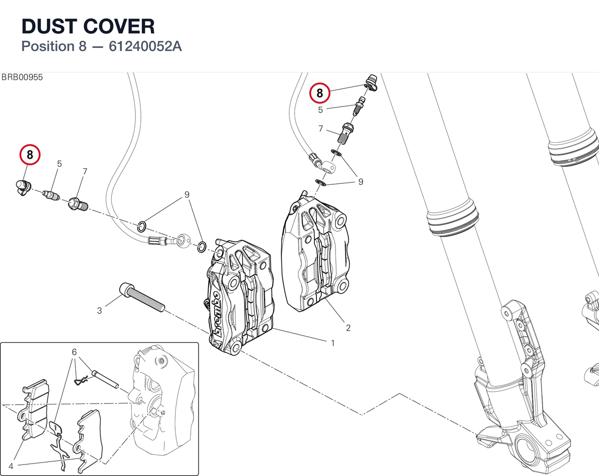 DUST COVER 61240052A diagram position