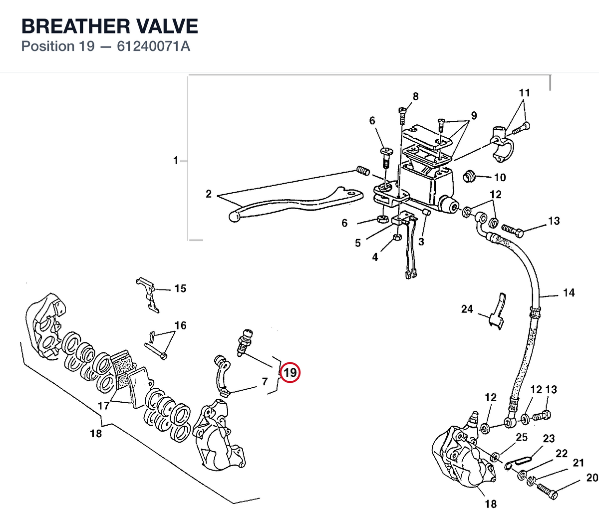 BREATHER VALVE 61240071A diagram position