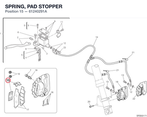 SPRING, PAD STOPPER 61240291A diagram position