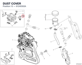 DUST COVER 61240302A diagram position