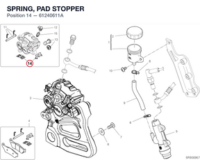 SPRING, PAD STOPPER 61240611A diagram position