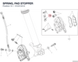 SPRING, PAD STOPPER 61241341A diagram position