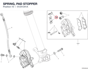 SPRING, PAD STOPPER 61241341A diagram position