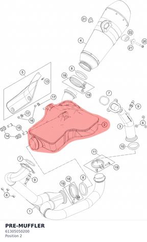 Diagram preview: PRE-MUFFLER (61305050200)