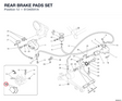 REAR BRAKE PADS SET 61340541A diagram position