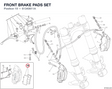 FRONT BRAKE PADS SET 61340611A diagram position