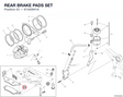 REAR BRAKE PADS SET 61340941A diagram position