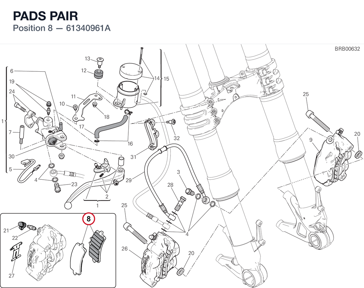 PADS PAIR 61340961A diagram position