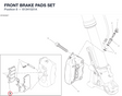 FRONT BRAKE PADS SET 61341021A diagram position