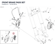 FRONT BRAKE PADS SET 61341341A diagram position