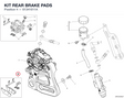 KIT REAR BRAKE PADS 61341611A diagram position