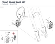 FRONT BRAKE PADS SET 61341731A diagram position